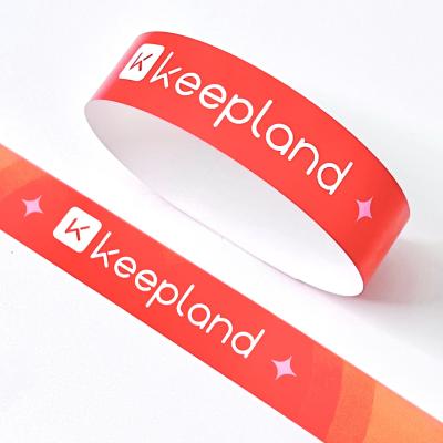 China Synthetic Personalized Paper Wristbands For Events Full Color Printing for sale