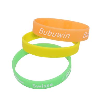 China Soft Personalized Silicone Bands Rubber Bracelets Decorative Eco Friendly for sale