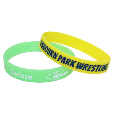 China Custom Printed Silicone Wristbands Full Color Personalized Bracelets for sale