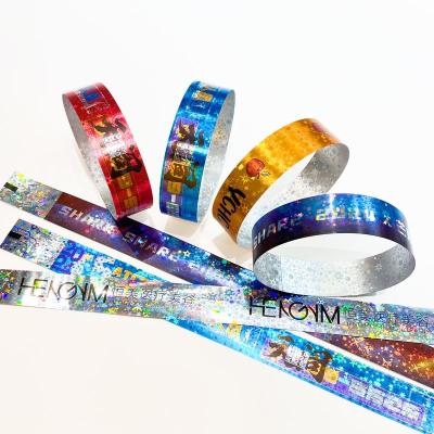 Cina Custom Tyvek Paper Wristbands Various Colors With Snap Closure in vendita