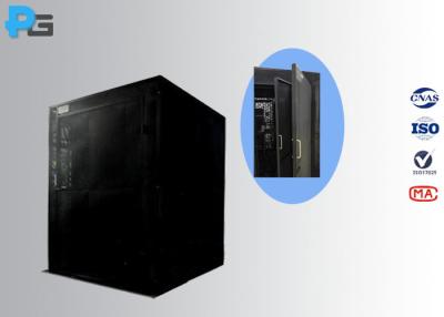 China IEC60598 Electrical Safety Test Equipment Black Rectangular Draught Proof Enclosure for sale