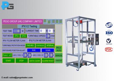 China PLC Control IP Testing Equipment IP01 / IP02 Dripping Water Resistance Environment Tester for sale