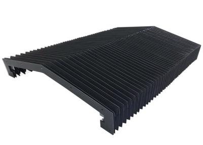 China Angled Accordion Bellow Cover Black Or Sliver Industrial Bellows Covers for sale