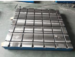 China T Slot Milling Surface Table 3 Grade Cast Iron Bed Plates With Tee Slots for sale