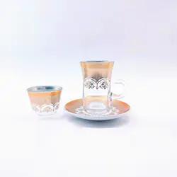 China Glass Turkey Arabic Tea Set Sustainable Transparent Traditional Design for sale