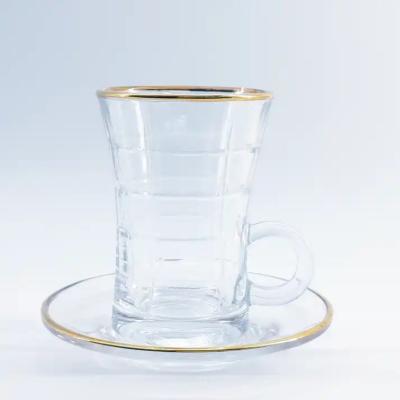 China 12PCS Arabic Tea Cup 112ml volume Drinkware Arabic Glass Tea Set for sale