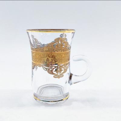China volume 105ml Arabic Tea Cup Saucers Turkish Espresso Cups Set for sale