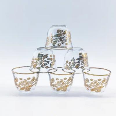 China Home Taza de café árabe 50mm de altura Tazas de café turcas de vidrio personalizado en venta