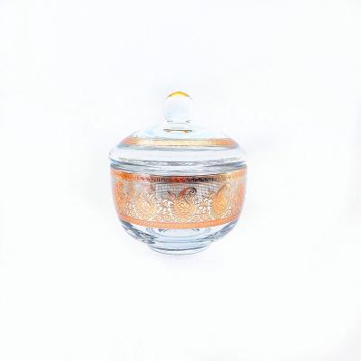 China Modern Sugar Bowl Crystal Glass Heat Resistant Small Clear Sugar Bowl for sale