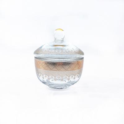 China Kristallglas Handgefertigte Zuckerschüssel 230g Gewicht Moderne Zuckerschüssel zu verkaufen