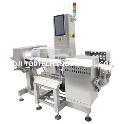 China High speed combined metal detection and checkweigher machine for foods product inspection for sale