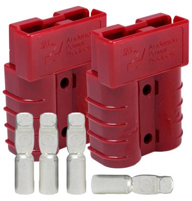 China SB50 50A Forklift Battery Charger Connector Plug , Red Anderson Powerpole Outlet for sale