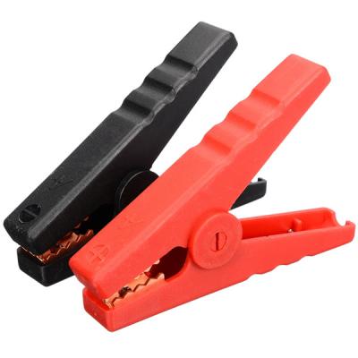 China Red Insulated Crocodile Alligator Clip , Plastic Alligator Clamps For Battery Charger for sale