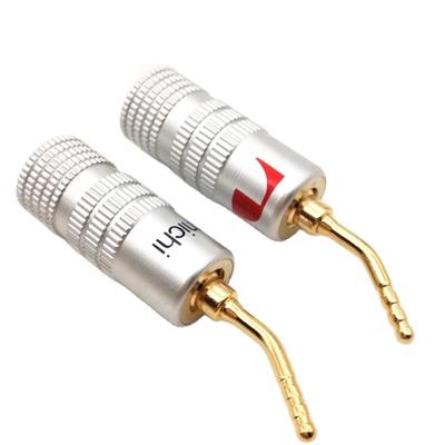 China Copper Male Pin Nakamichi Banana Plugs Multipurpose Gold Plated for sale