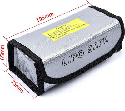 China MSDS RC Battery Lipo Safe Bag Silver Color Flameproof Durable for sale