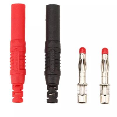 China Stackable Shrouded Banana Plug Connectors 4mm Soldering Type for sale