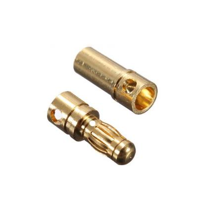 China ESC Gold Bullet Banana Wire Connectors Diameter 3.5mm Male Female for sale