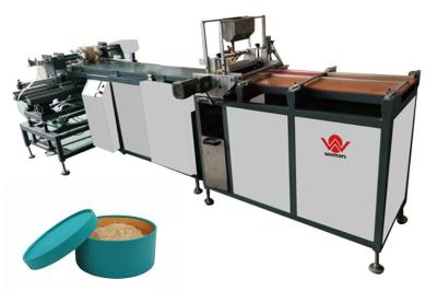 China Round Box Wrapping Machine To Make Tea Box and Pen box for sale