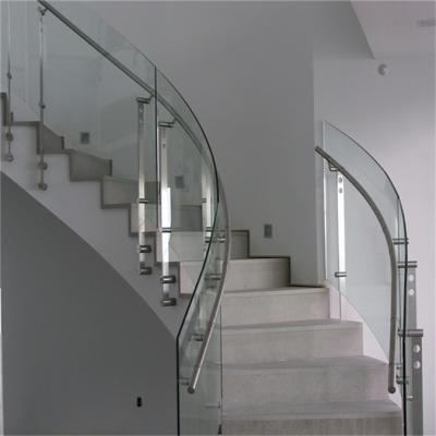China 316 Staircase steel square baluster glass railing with low price for sale