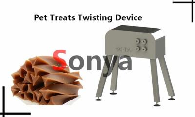 China pet treats twisting device/pet treats twisting machine/pet chewing gum/Double-color pet treats twisting device for sale
