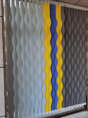 China Vertical Ripple Blinds Fabric New Pattern Office Blinds anti uv for sale
