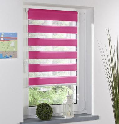 China rainbow Zebra Double Roller Blinds 100% polyester Roman Style manual Control for sale