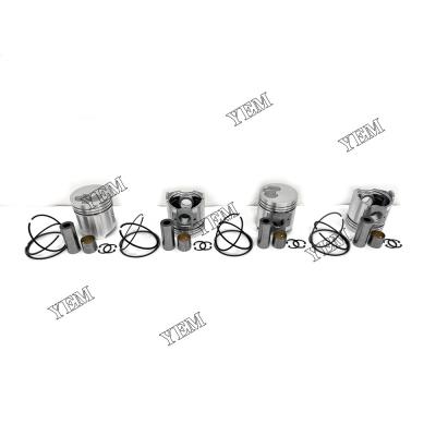 China New 4PCS Piston With Rings For Fits Yanmar 4D94E Excavator Parts Engine for sale