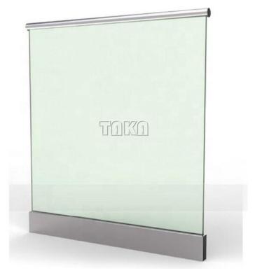 China mordem modern design quickly install aluminum profile u low channel glass balustrade for sale