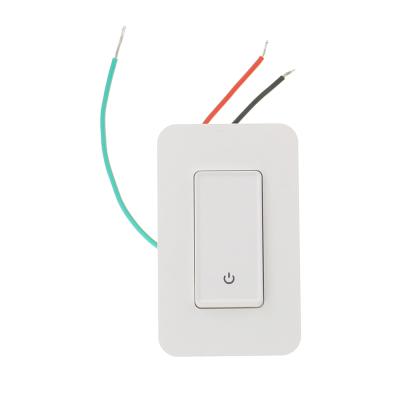 China Simple Bedroom Wifi Lamp Switch Google Home Lamp Switch Smart Live Wire Wall Switch US Standard for sale