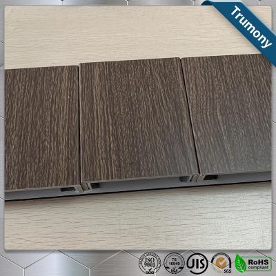 China ECO Friendly Wood Grain Aluminum Composite Panel , Composite Metal Panel Exterior Wall Decoration for sale