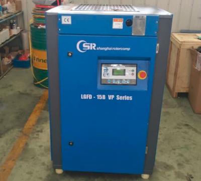 China Compressor industrial 15kw do parafuso de VSD, economia de energia movida a correia do compressor de ar 50% à venda
