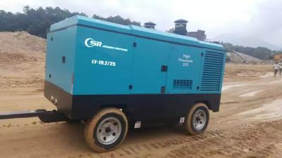 China Cummins Mobile Diesel Compressor / 535Cfm 190Psi Diesel Compressor For Sandblasting for sale