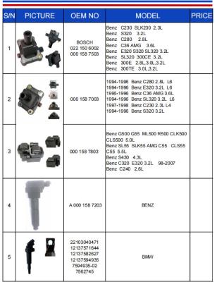 Chine NFK bobine d'allumage C1580 UF582 099700-101 à vendre