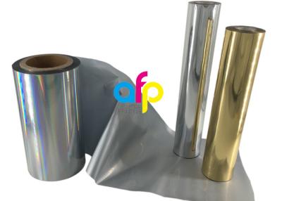 China Paper / Paperboard Holographic Film Roll , Metalized Silver / Gold Hot Foil for sale