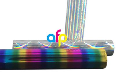 China Lámina para gofrar caliente del arco iris de plata con el modelo olográfico/del laser en venta