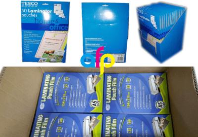China Kundengebundener verpackender Polyester-Beutel-lamellierender Film HAUSTIER 5mil 125micron A4 glatter für Dokumenten-Foto-Schutz zu verkaufen