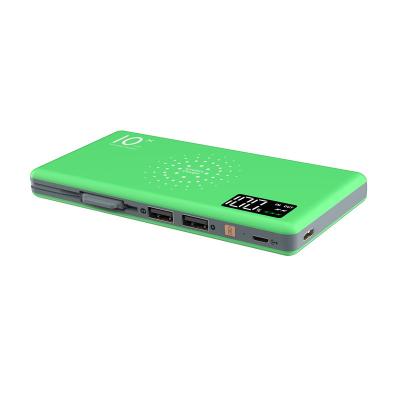 China Smart LCD Display Wireless Power Bank 10000mAh with 3-IN-1 Cable Universal Powerbank Emergency Fast Charger for Smart Ph for sale