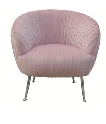 中国 Defaicoのピンクの単一の生地の椅子木製の足を搭載する現代的な棒椅子 販売のため