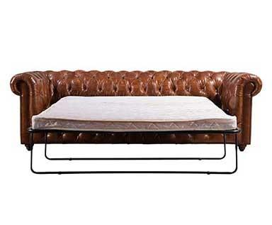 China Chesterfield Leather Sofa Bed for sale
