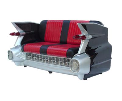 China PU Leather Seat Black Vintage Retro Car Sofa 1959 Cadillac Car Couch For Sale for sale