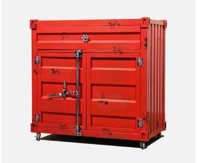 China Vintage Industrial Shipping Container Furniture Home Decoration Storage Cabinet Metal for sale