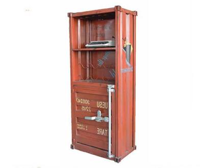 China 1 Door Orange Industrial Metal Shipping Container Bar Cabinet for sale