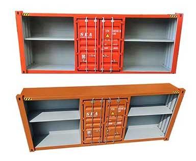 China Wohnzimmer-Behälter-Art-Kabinett-Mitte-Tabellen-orange Farbindustrielles Kabinett zu verkaufen