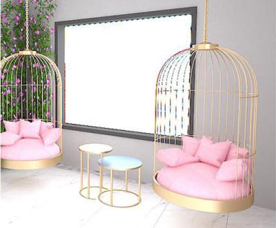 China Modern Luxury Bird Cage Hanging Chair Birdcage Swing Chair for sale