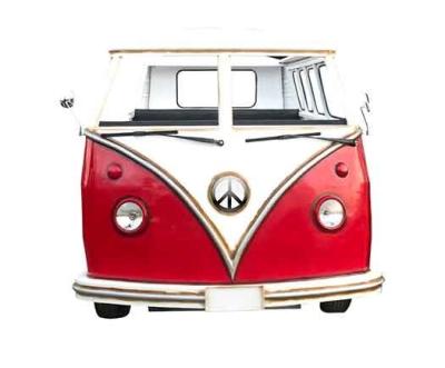 China Vintage Industrial Red Blue VW Car Shape Booth Creative Furniture for sale