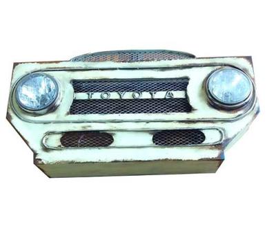 China Industrial Upcycle Resin Vintage Blue Car Model Front Wall Light Polystyrene for sale