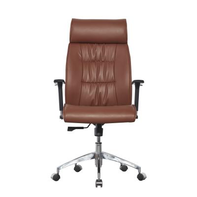 China Synthetic Office High Back Leather Office Swivel Chairs 3D Armrest Tilt SGS for sale