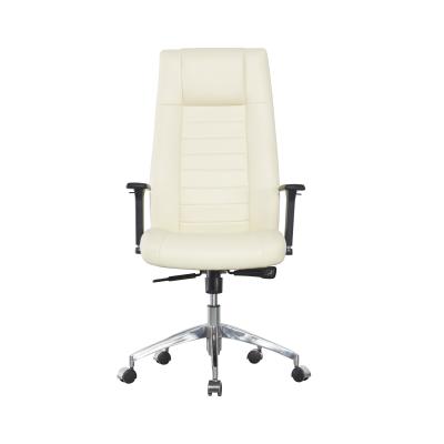 China 350 Mm Leather Office Swivel Chairs Genuine Leather Executive Chair PU Padding Ergo for sale
