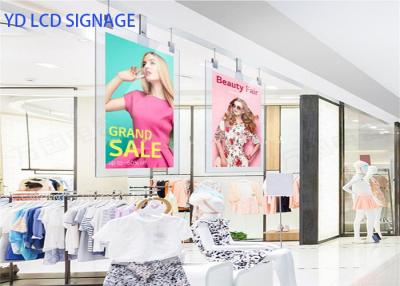 China Advertising Ceiling Mount Indoor Digital Signage With Tempered Safety Glass for sale