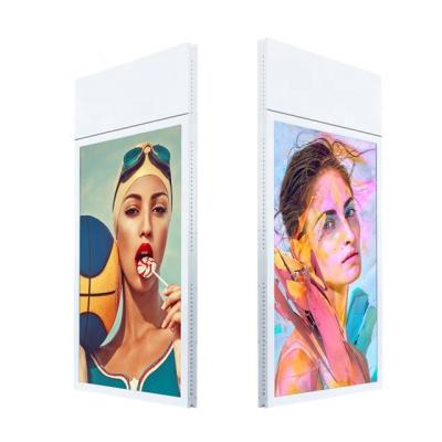 China Hanging LCD Digital Signage 55 Inch With Double Sided Acrylic Frame for sale